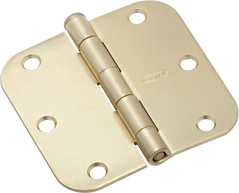 HINGE DOOR STN BRASS 3-1/2IN  