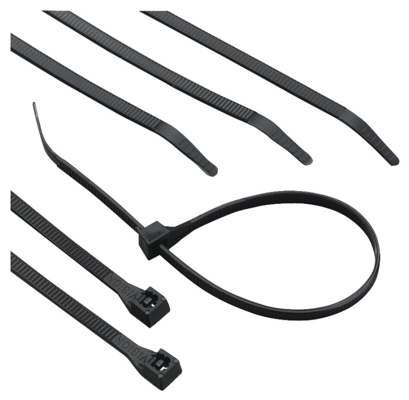 CABLE TIE UV BLACK 8IN        
