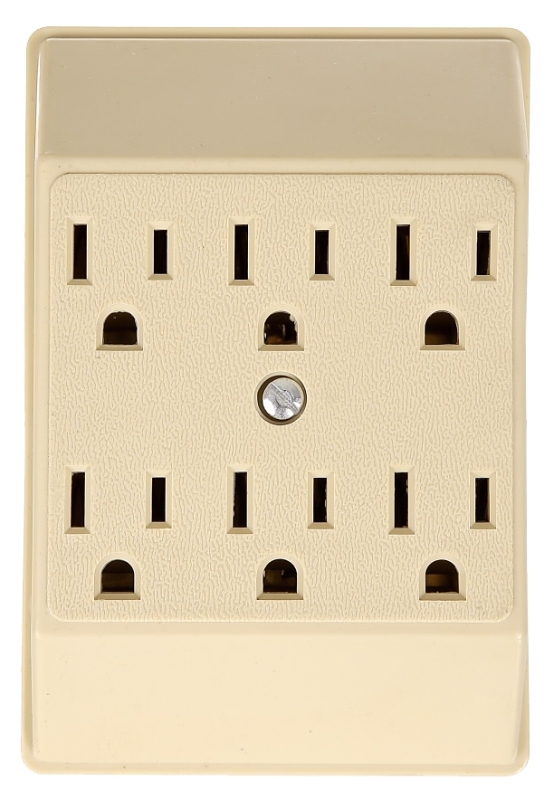 TAP DUPLEX TO 6OUTLET GND IV  