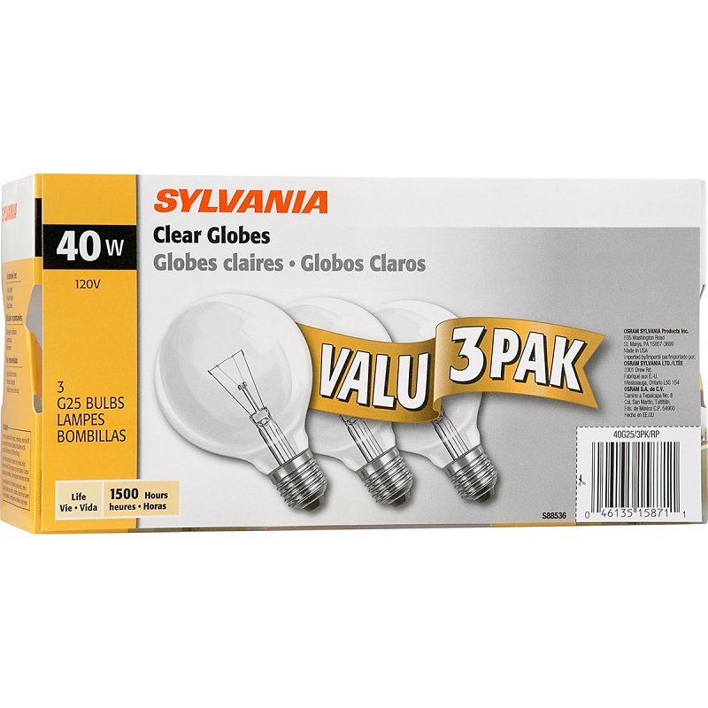 BULB LIGHT STD 40W G25 CLEAR  