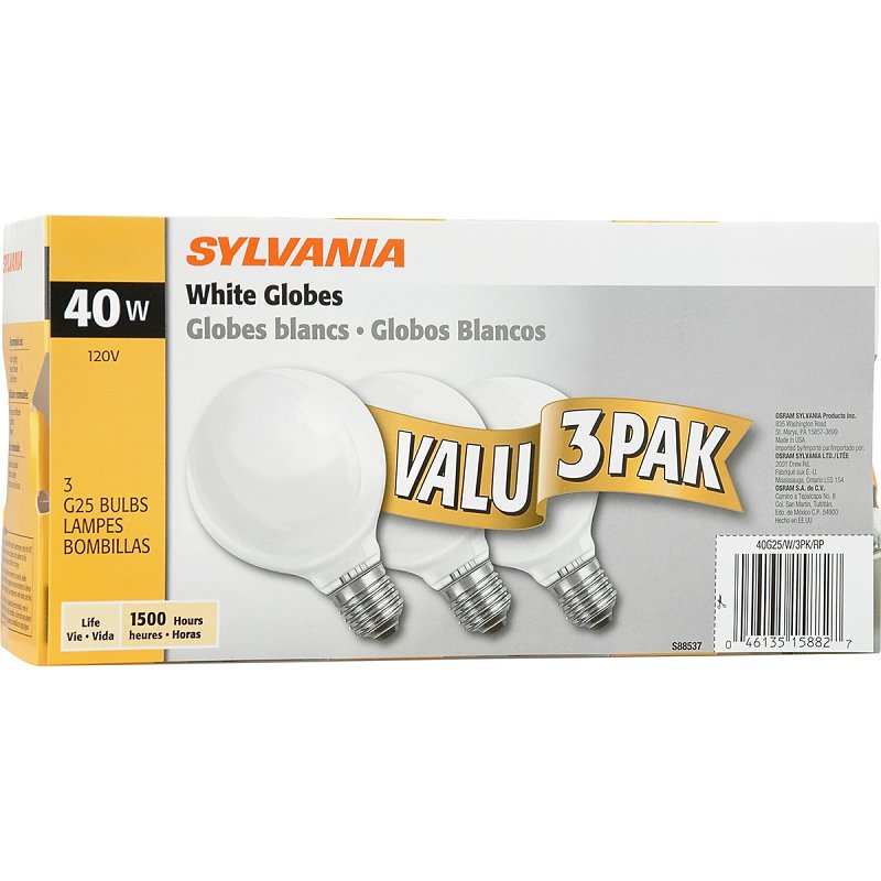 BULB LIGHT STD 40W G25 WHITE  