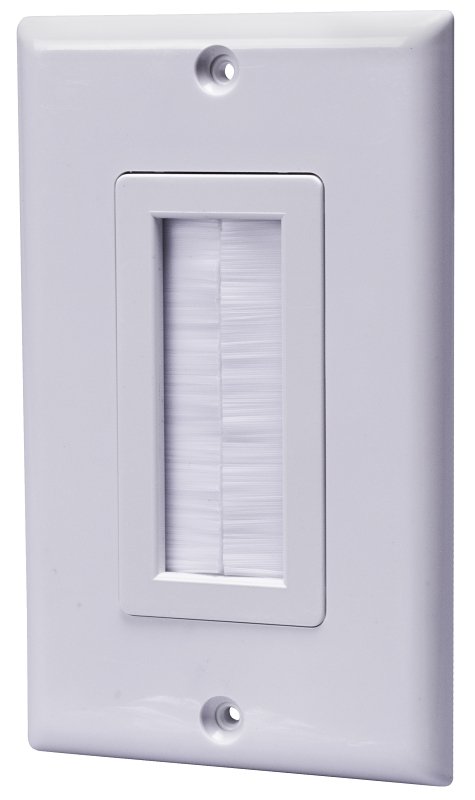 WALLPLATE PASS-THRU V BRUSH   