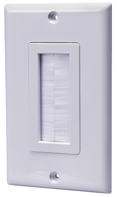 WALLPLATE PASS-THRU V BRUSH   