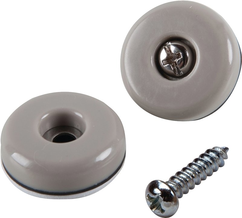 GLIDE FURN SCRW-ON GRY 1-1/2IN