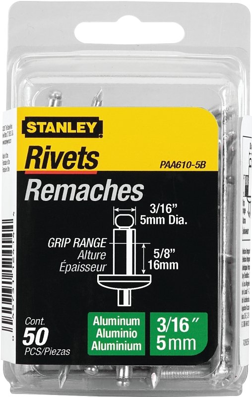 RIVET 3/16X5/8IN ALUMINUM 50PK