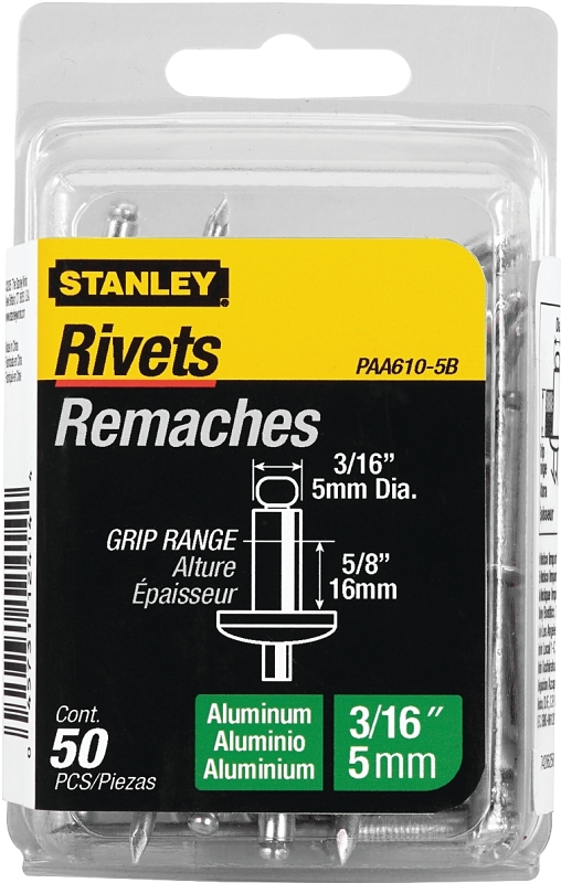 RIVET 3/16X5/8IN ALUMINUM 50PK