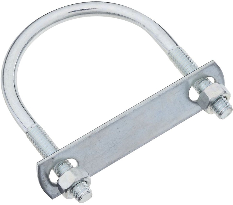 BOLT U W/NUT 5/16X2.5X3.5IN ZN