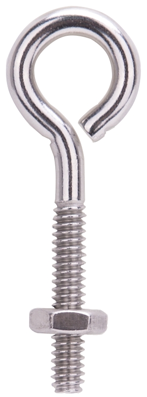 EYE BOLT W/NUT 3/16X2IN SS    