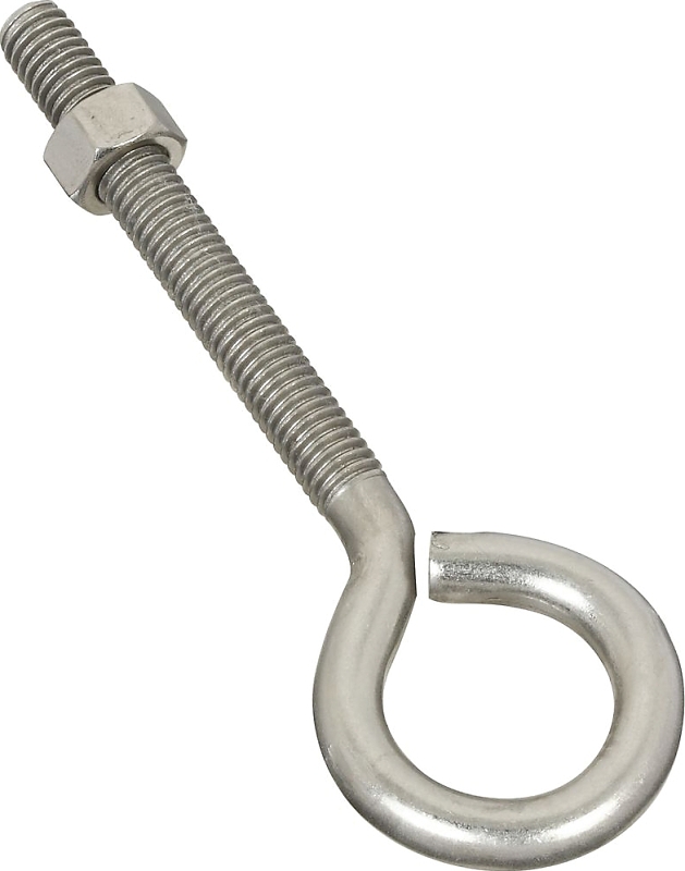 EYE BOLT W/NUT 3/8X5IN SS     