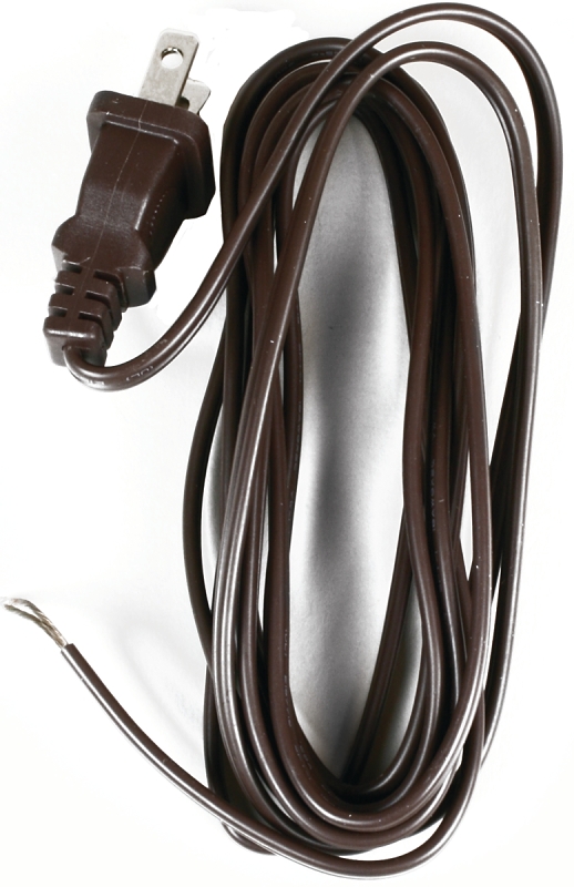 CORD LAMP 18-2/SPT-1 8FT BROWN