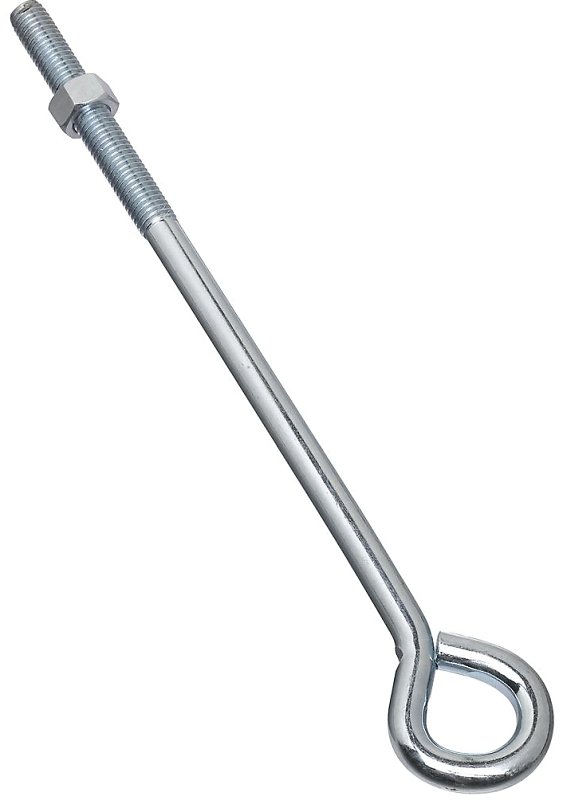 EYE BOLT W/NUT 1/2X12IN ZINC  