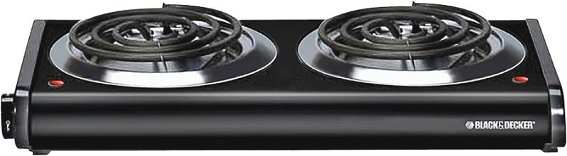 [1548296] PLATE HOT DBL BURNER BLK      