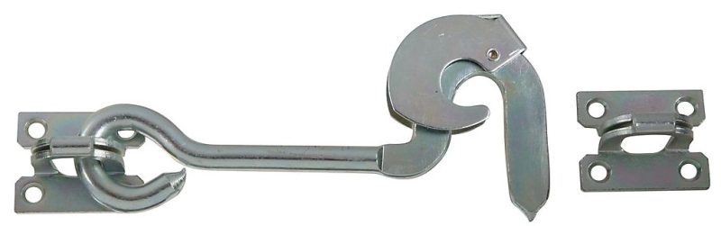 HOOK/STAPLE GATE SFTY 8IN ZINC