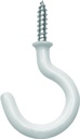 HOOK CUP VINYL 1-1/4IN WHITE  