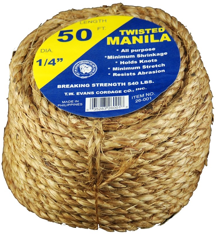 ROPE MANILA 1/4X50FT          