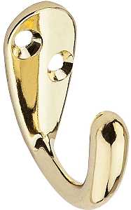 HOOK COAT/HAT BRASS           