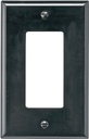 WALL PLATE 1 GANG DECR MID BLK