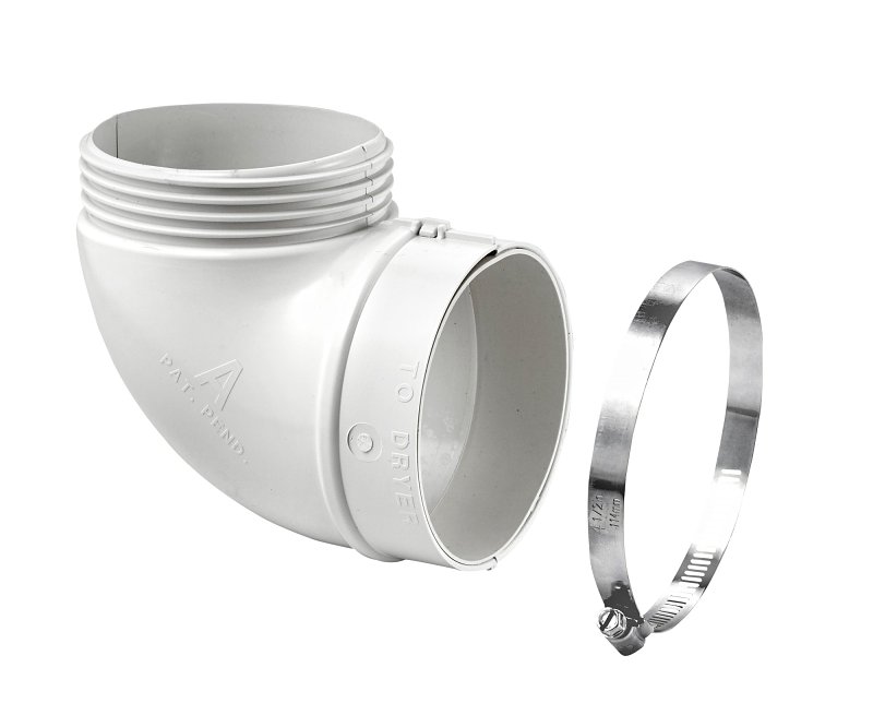 ELBOW VENT KIT 90DEG WHT      