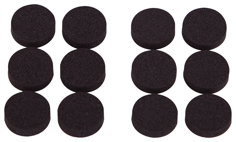 PADS FOAM RUBBR 3/4IN 19MM BLK