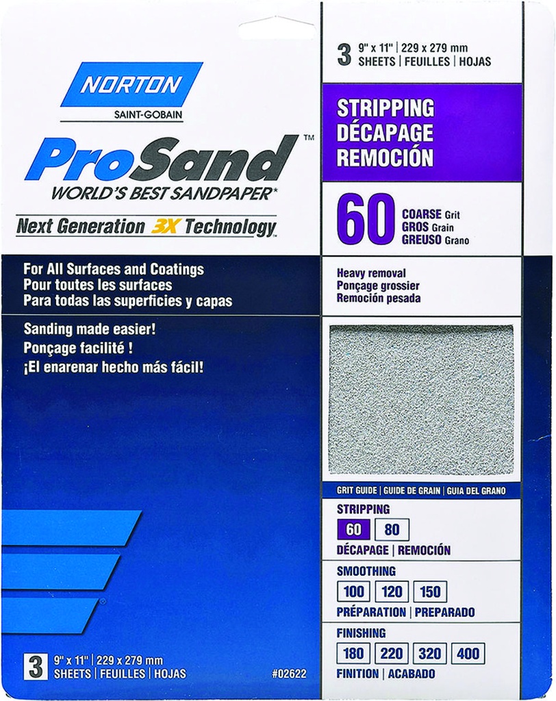 SANDPAPER ALU OXD 60GRT 9X11IN