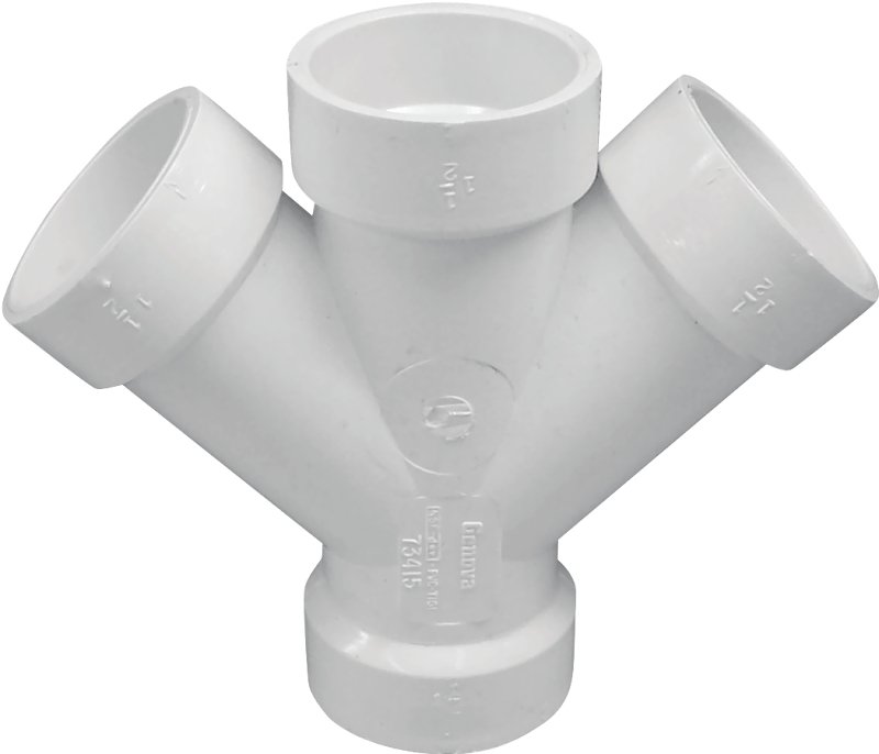WYE DWV HUB DOUBLE 1-1/2      