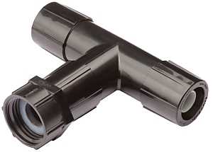 TEE FHT X UNIV BLACK 3/4X1/2IN