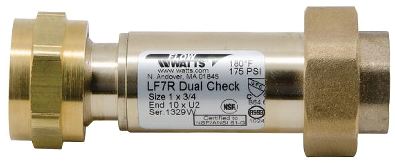 CHECK VALVE DUAL BRNZ FPT 3/4 