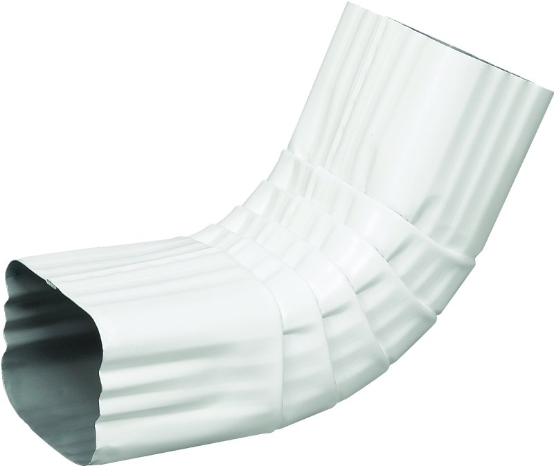 ELBOW A FRONT ALUM 2X3IN WHITE
