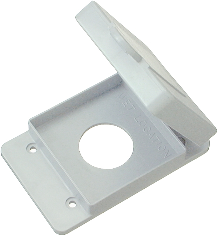 PVC SINGLE RECEPTACLE CVR SRC 