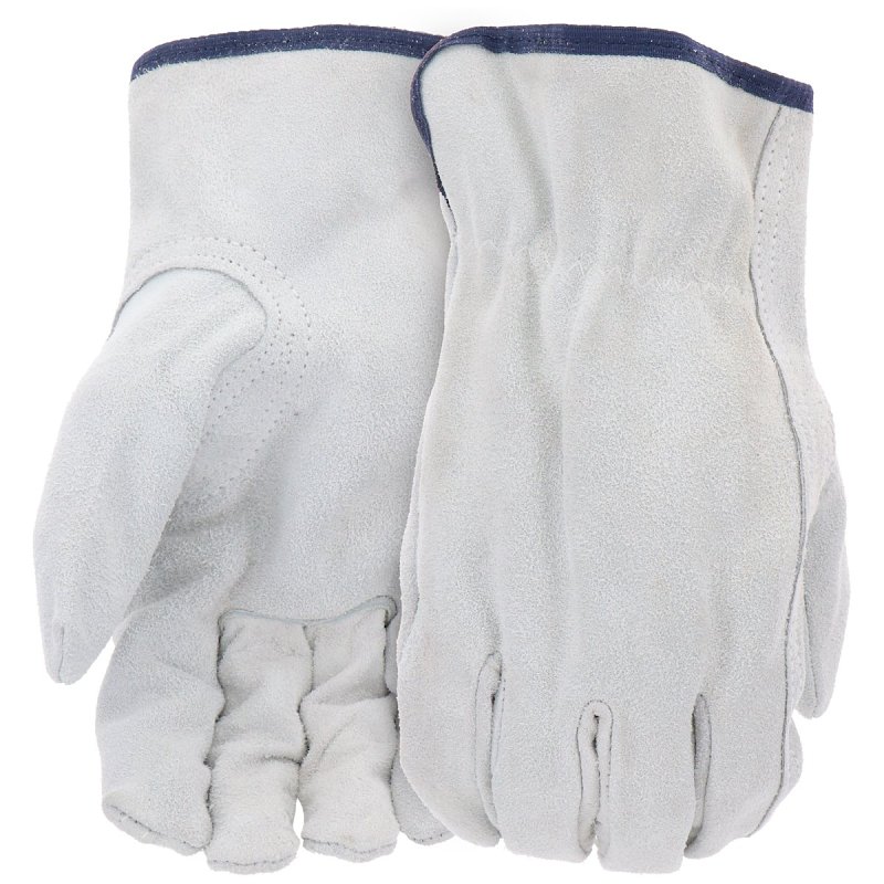 GLOVE SPLIT COWHIDE LTHR MED  