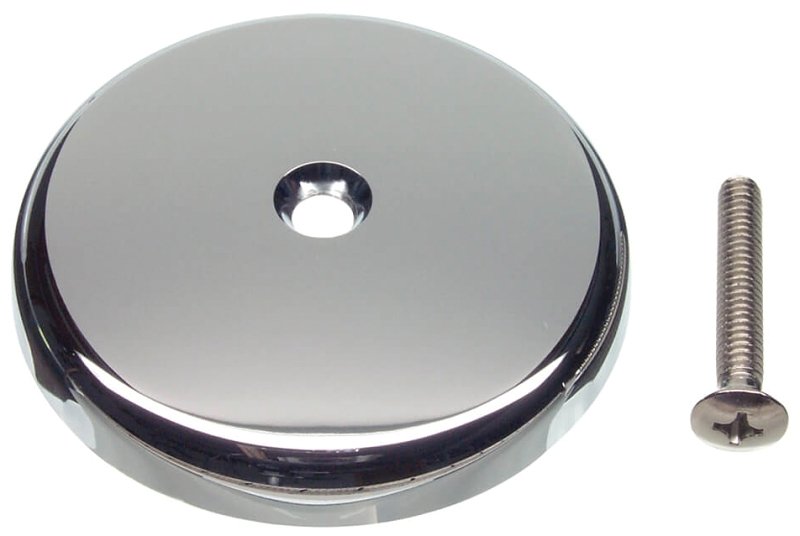 PLATE OVERFLOW 1-HOLE CHROME  