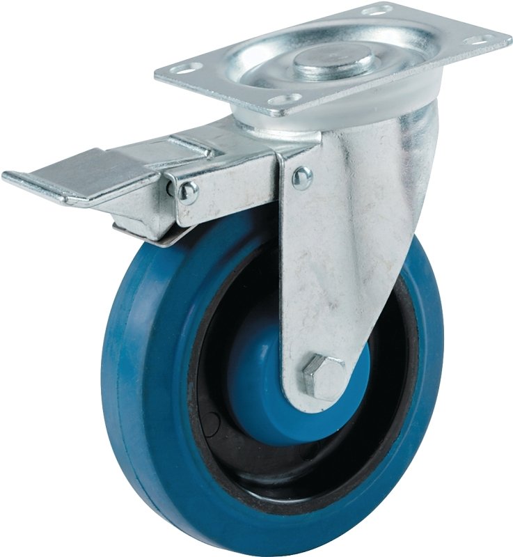 CASTER ELASTIC RUBB 265LB 4IN 