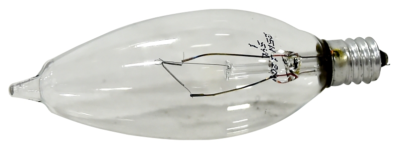 BULB LT CHNDLR 25W 120V CLR   