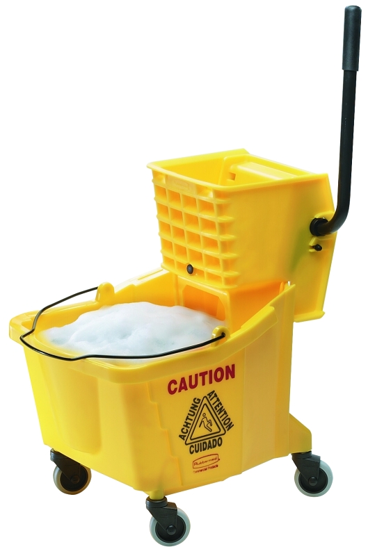 MOP BUCKET SIDE PRESS YEL 35QT