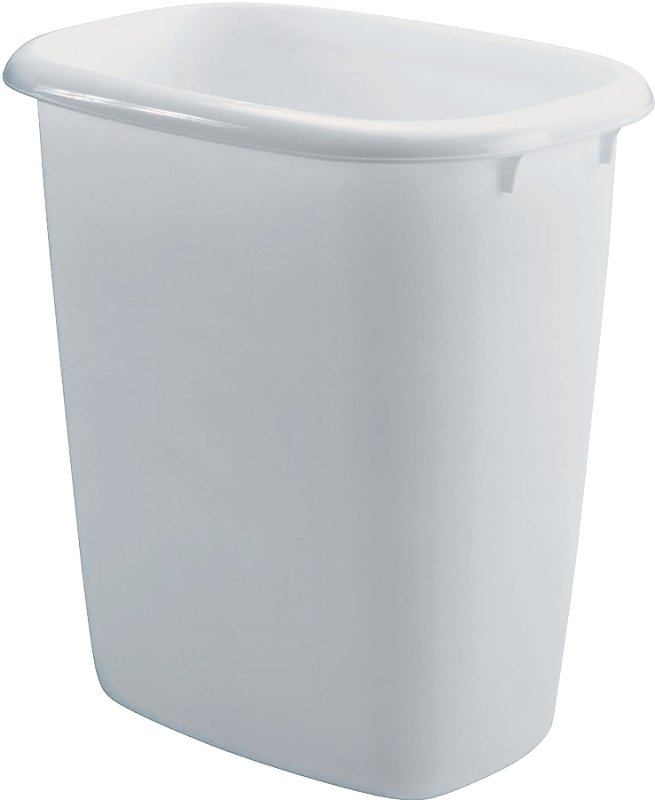 [6267074] WASTEBASKET VANITY WHT 14.4QT 
