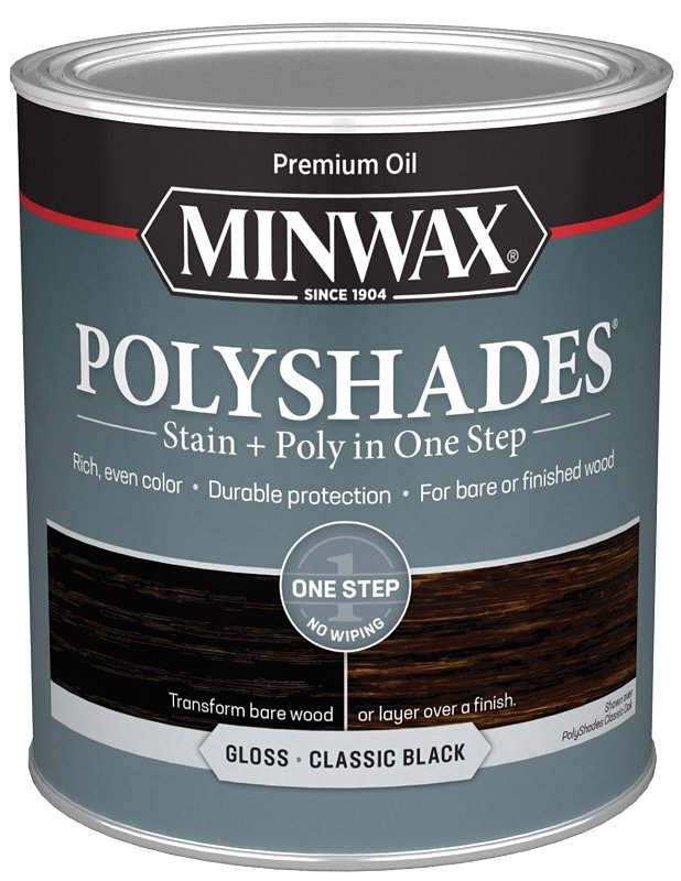 STAIN FNSH WD GLO CLSC BLK QT 