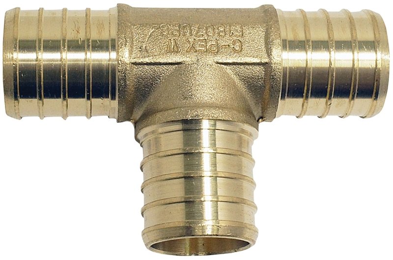 FITTING PEX 3/4 INCH TEE BRASS