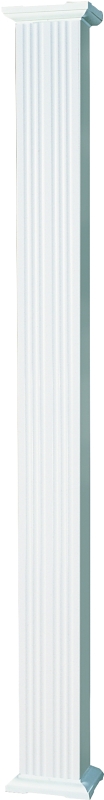 COLUMN 6INX8FT SQ WHITE ALUM  