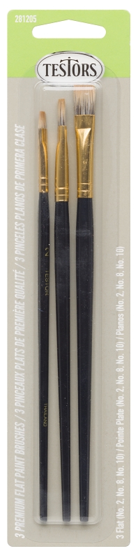 BRUSH FLAT PREM GRAY SET OF 3 