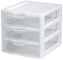 ORGANIZER MINI 3 DRAWER WHT SM