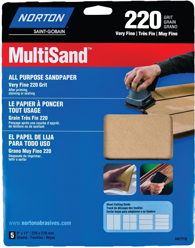 SANDPAPER AL OXD 220GRT 9X11IN