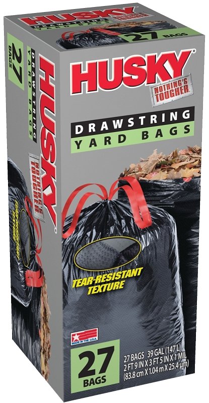 BAG YARD DSTRNG BLK 1MIL 39GAL