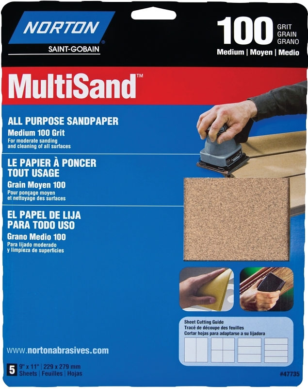 SANDPAPER AL OXD 100GRT 9X11IN