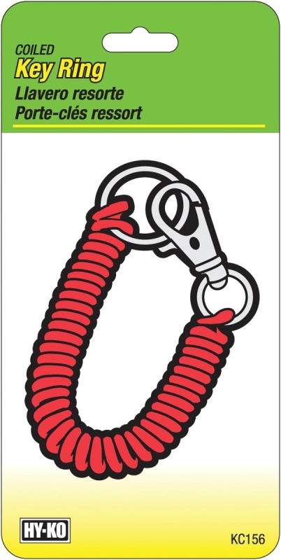 KEY RING CLIPON COILED        