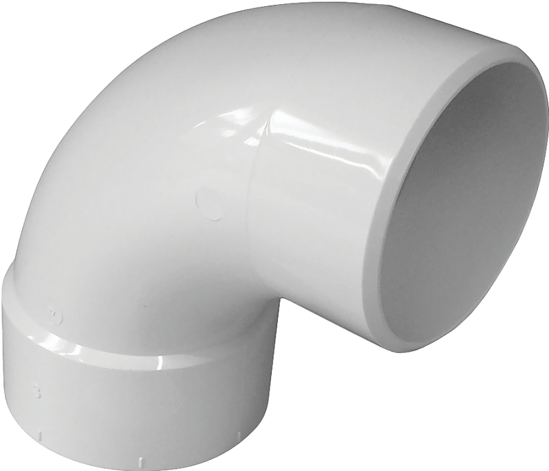 ELBOW STR 90DEG S&D PVC 4IN   