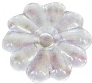 [6441091] BUTTON ROSETTE CLEAR BG 100CT 