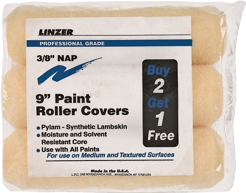 ROLLER COVER PYLAM 3PK 9X3/8IN