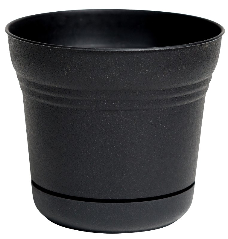 PLANTER SATURN BLACK 7IN      