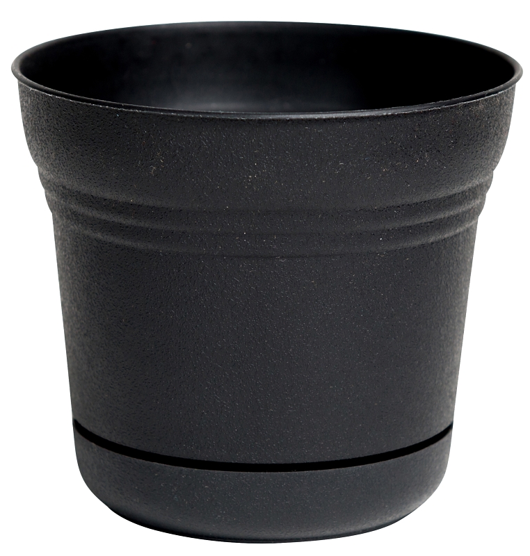 PLANTER SATURN BLACK 7IN      