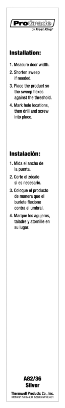 DOORSWEEP W/INSERT ALUM 36IN  